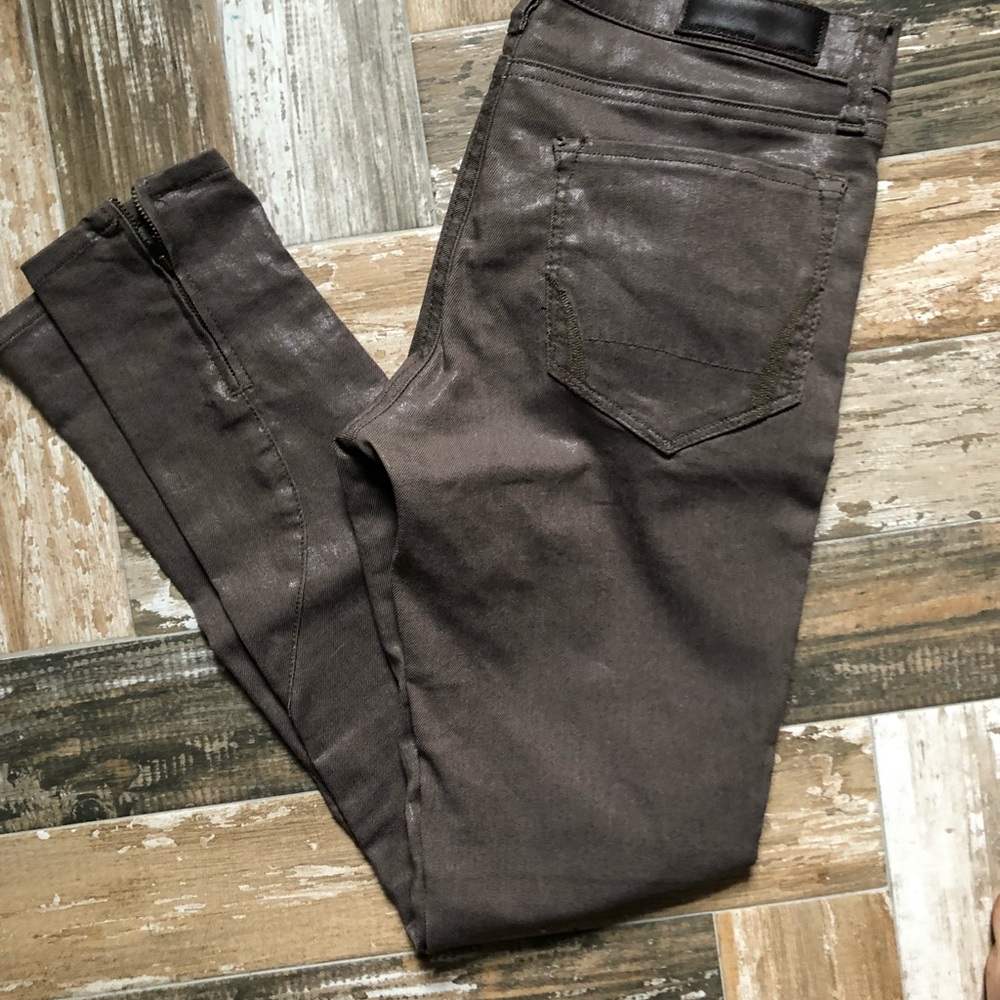 ALL SAINTS~COATED WAXED WOMEN JEANS~DENIM~SZ 28